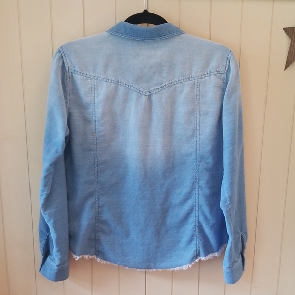 Anthropologie Cloth&Stone Corduroy Raw Hem Long Sleeve, Sz M - Picture 2 of 8